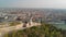 Panoramic aerial view of Budapest Citadel and city skyline, Hungary