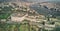 Panoramic aerial view of Budapest Citadel and city skyline, Hungary