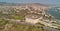 Panoramic aerial view of Budapest Citadel and city skyline, Hungary