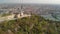 Panoramic aerial view of Budapest Citadel and city skyline, Hungary