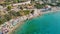 Panoramic aerial view of Cavoli Beach, one of the most famous Elba Island tourist attraction