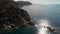 Panoramic aerial view of Cavoli Beach, one of the most famous Elba Island tourist attraction