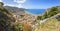 Panoramic aerial view of Cefalu old town, Sicily, Italy