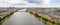 Panoramic aerial view of a city of Copenhagen in Denmark