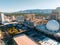 Panoramic aerial view of the city of Reno cityscape in Nevada.