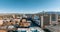 Panoramic aerial view of the city of Reno cityscape in Nevada.