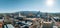 Panoramic aerial view of the city of Reno cityscape in Nevada.