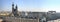 Panoramic aerial view of Cracow main square, Poland