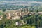 Panoramic aerial view of Deruta, Perugia, Italy