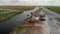 Panoramic aerial view of Everglades Swamps in Florida - USA