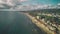 Panoramic aerial view of Follonica coastline - Italy