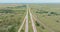 Panoramic aerial view Interstate 40 highway with Texas USA