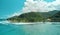 Panoramic aerial view of the La Punta beach, space for surfers in Los Caracas, La Guaira - Venezuela. Vargas state