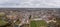 Panoramic Aerial View Landscape of the Famous Cambridge University, King& x27;s College, United Kingdom