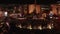 Panoramic aerial view of the Las Vegas Strip at night.