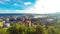 Panoramic aerial view of Malaga city, Andalusia, Spain