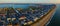 Panoramic Aerial View of Ocean City Maryland at Sunrise