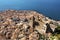 Panoramic aerial view of old town of Cefalu., Sicily, Italy.