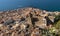 Panoramic aerial view of old town of Cefalu., Sicily, Italy.