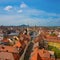 Panoramic aerial view of old town. Goerlitz, Germany