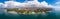 Panoramic Aerial view of Ouchy waterfront in Lausanne Switzerland