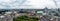 Panoramic aerial view over the University of Manchester