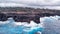 Panoramic aerial view of Pont Naturel in Mauritius. This is a natural bridge over the water