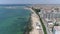 Panoramic aerial view of the promenade of Mazara del Vallo, fishing town in the province of Trapani, Sicily