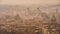 Panoramic aerial view of Rome from the top of Saint Peter`s Basilica
