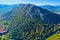 Panoramic aerial view of Ston historic walls and Peljesac peninsula