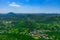 Panoramic aerial view of Udaipur city also known as city of lakes from  Monsoon palace at Sajjangarh, Rajasthan. It is the