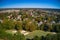 Panoramic aerial view of an upscale subdivision in Suburbs of Atlanta.