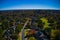 Panoramic aerial view of an upscale subdivision in Suburbs of Atlanta.