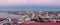 Panoramic aerial view of Valparaiso from Cerro Alegre Hill at sunset - Valparaiso, Chile