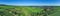 Panoramic aerial view of vineyards in the Rheingau / Germany