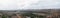 Panoramic Aerial View of Virupaksha or Pampapati temple and Whole from the top of the Matanga Hill Hampi, Karnataka