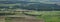 Panoramic and aerial view of wind farm