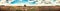 Panoramic agricultural landscape with ploughed field. Nature background