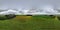 Panoramic Air picture  forest landscape fields Farmer life