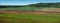 Panoramic appearance of colored lines of fields