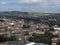 Panoramic ariel view of halifax town in west yorkshire