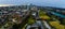 Panoramic Austin Texas Skyline View urban Industrial Grave Yard