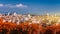 Panoramic autumn view over the historic center of Rome, Italy fr