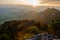 Panoramic autumnal view from Sulov rockies - sulovske skaly - Slovakia