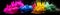Panoramic banner with holi powder explosions, vibrant colors, multicolor, abstract AI generative panorama