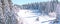 Panoramic banner of ski resort Kopaonik, Serbia