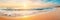 Panoramic beach landscape at sunset - AI Generated