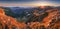 Panoramic Beautiful Carpathian mountains in autumn