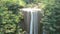 Panoramic beautiful deep forest waterfall in Indonesia.