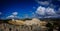 Panoramic Bouleuterion building in Patara Pttra Ancient City. The assembly hall of Lycia public.